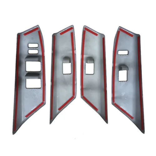 Vista 6 de ruihe 4 unids coche puerta ventana control panel cubierta ajuste para Toyota RAV4 2013 2014 2015 2016 2017 2018 versión norteamericana