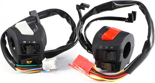 Vista 3 de Interruptor de manillar, 2 unids DC 12V Universal 7/8 '' manillar motocicleta cuerno giro interruptor de control de luz