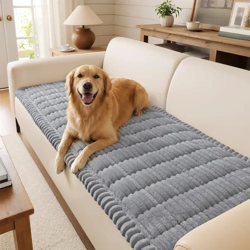 Vista 16 de decorUhome Funda de sofá para perros, funda antideslizante y mullida para sofá, para asiento, respaldo y reposabrazos, protector de sofá suave