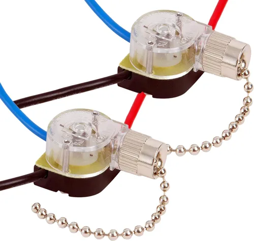 Vista 8 de Interruptor de luz para ventilador de techo, ZE-110, Zing, interruptor de ventilador de 3 vías, interruptor de cadena de tracción de techo, 2 Latón