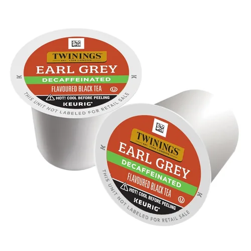 Vista 2 de Twinings Cápsulas K-Cup descafeinado Earl Grey para Keurig, té negro descafeinado con sabor a cítricos y bergamota, 24 unidades (paquete de 2)