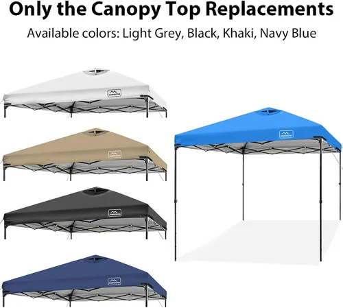 Vista 57 de KAMPKEEPER Cubierta de Repuesto Superior para Carpa Toldo Emergente con Ventilación de Aire y Correa Elástica Ajustable, Poliéster Resistente a Azul