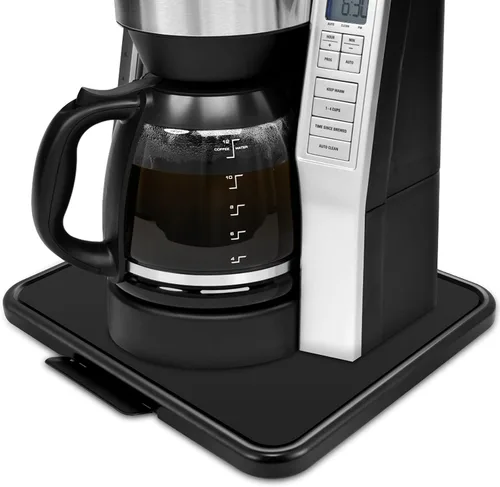Vista 8 de Bandeja deslizante para electrodomésticos de cocina, bandeja rodante para cafetera debajo del gabinete, organizador de electrodomésticos, tostadora