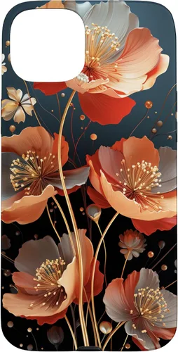 Vista 9 de Red Poppies Flowers In A Field Case for iPhone 16