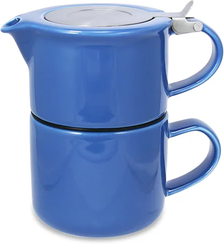 Vista 16 de FORLIFE Té para uno con infusor de 14 onzas, grafito negro