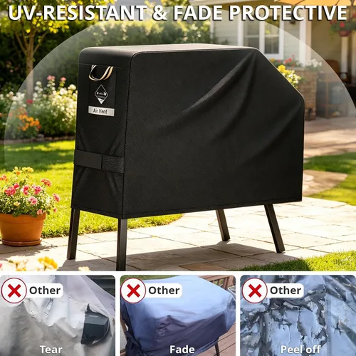 Vista 5 de PasWith Cubierta de Plancha para Blackstone de 22 pulgadas con Capucha y Soporte【Tela Resistente de Servicio Pesado 600D Mejorada】Cubierta