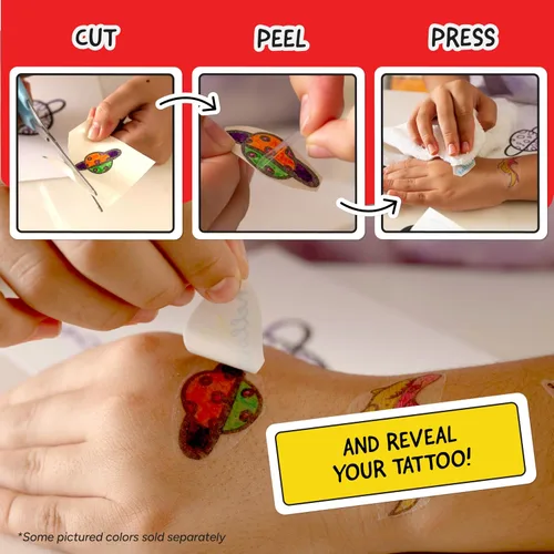 Vista 5 de Hello Blink Tattoo Maker - Crea y imprime arte corporal temporal personalizado para niños de 8 años en adelante – Actividad DIY para fiestas