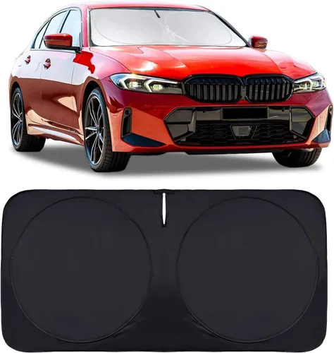 Vista 13 de Parasol para parabrisas de ajuste personalizado, cubierta para ventana delantera, visera plegable 210T, protector que bloquea los rayos ultravioleta