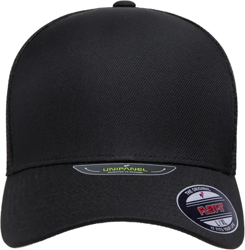 Vista 2 de Flexfit Melange Unipanel Trucker Cap Negro