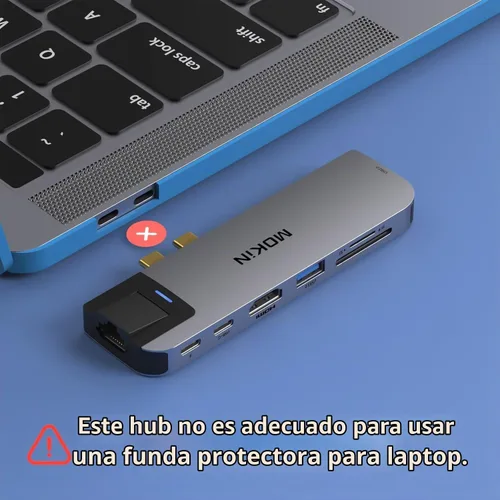 Vista 6 de MOKiN USB C Multipuerto Adaptador Hub para MacBook Pro/Air con Thunderbolt3 Hub