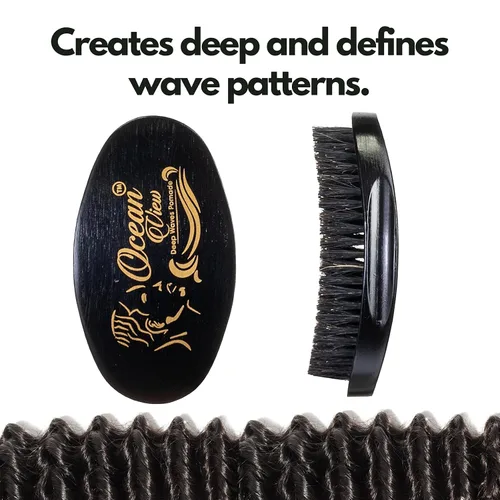 Vista 4 de OCEAN VIEW DEEP WAVES POMADE Cepillo ondulado 360 + grasa de ondas 360