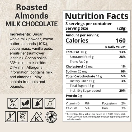 Vista 2 de Milkboy - Barras de chocolate con almendras suizas, chocolate con leche alpino suizo premium con almendras, todo natural, sin gluten, sin OMG
