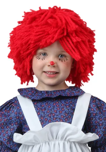 Vista 4 de Disfraz de Muñeca de Trapo para Adultos/Niños con Peluca Roja Multicolor