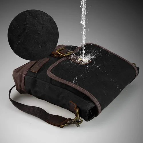 Vista 6 de SHANGRI-LA Bolsa de mensajero para hombres y mujeres bolso de lona cruzado bolso de hombro casual