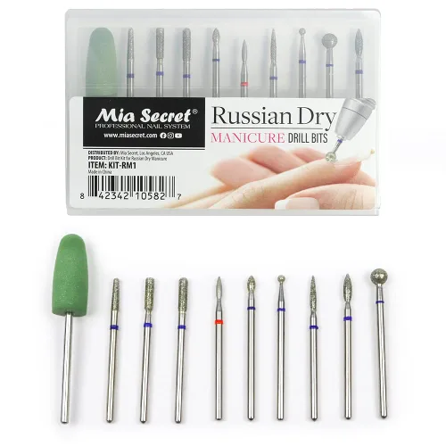 Vista 4 de MIA SECRET PROFESIONAL RUSSIAN DRY Manicura Juego de brocas