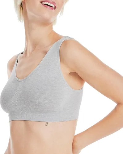 Vista 2 de Hanes Womens Wireless Bra, Full-Coverage Pullover Stretch-Knit Bra, Smoothing T-Shirt Bra