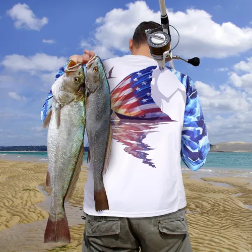 Vista 71 de Palmyth - Camiseta de pesca para hombre, con manga larga, protección solar ultravioleta FPU 50+, con bolsillo