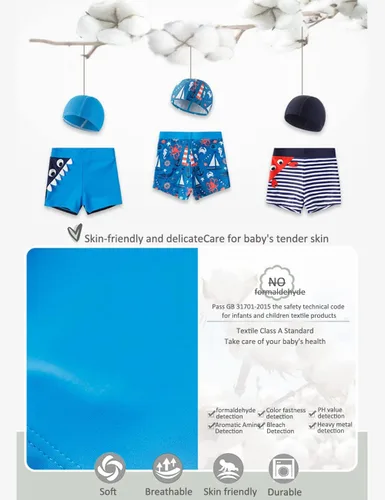Vista 6 de LDIOIF Boys Swim Trunks Quick Dry Beachwear Sport Swim Shorts Toddler Boy Swimwear Striped Bathing Suit Board Short 0-9 Year