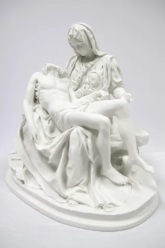 Vista 3 de Estatua católica de Pieta Michelangelo de 18 pulgadas Jesús María Vittoria Collection Made in Italy