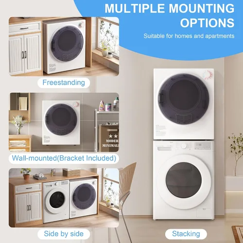 Vista 7 de Elevon QD-SUS-DRYER1-NEW1 Secadora de Ropa, Blanca