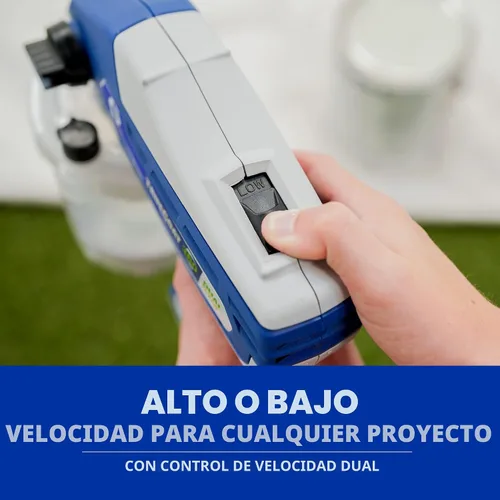 Vista 4 de Graco 26D281 TrueCoat 360 Pulverizador de pintura de doble velocidad, azul/blanco