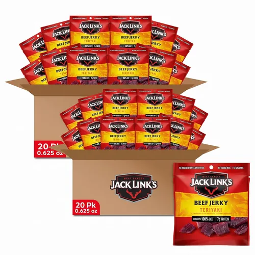Vista 12 de Jack Link's Beef Jerky Multipack - Original - 0.625 oz (paquete de 20)