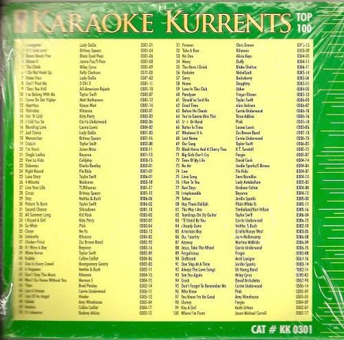 Vista 2 de KARAOKE KURRENTS 6 Disk CDG Set Current 2007 - June 2009 Pop Country Rock Urban 100 songs