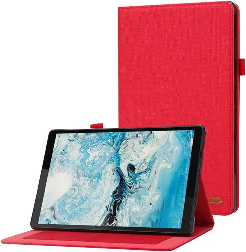 Vista 13 de Funda tipo folio con tapa para tablet Fire Max 11, ajuste delgado, de piel sintética de alta calidad, parte trasera dura, con función de apagado