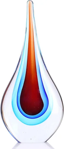 Vista 11 de Escultura de vidrio soplado a mano, decoración única de estilo mediterráneo, figura de vidrio con acabado similar al cristal, pisapapeles