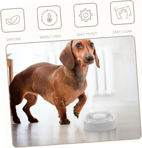 Vista 8 de Mipcase Comedero lento para mascotas para perros y gatos, platos divididos para mascotas, gran capacidad, fácil