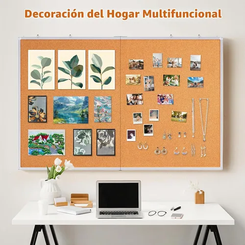 Vista 3 de Maxtek Tablero de corcho de 48 x 36 pulgadas, tablero de anuncios grande