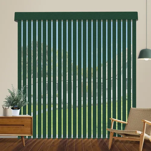 Vista 10 de Persianas verticales opacas sin cordón, persianas de tela con listones de 3.5 pulgadas, persianas verticales con protección UV, tamaño súper grande