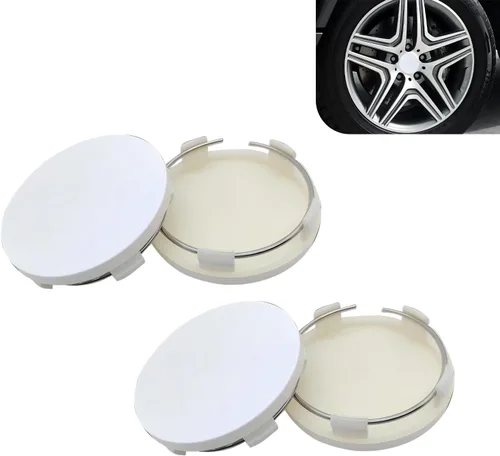 Vista 8 de Tesnaao 4 piezas tapas centrales de cubo de rueda de automóvil, decoración de modificación de cubo de rueda de 2.36 x 2.2 pulgadas, accesorios