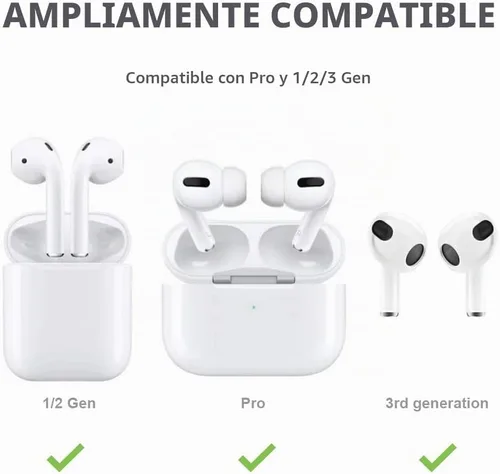 Vista 2 de Ganchos para orejas compatibles con AirPods de 3ª generación [Ajustable multidimensional] Accesorios YINVA compatibles con AirPods Pro AirPods 3 2 1