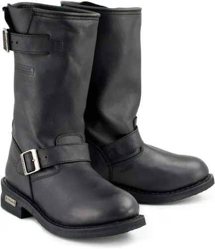 Vista 5 de Xelement 1440 - Botas de cuero para motocicleta de ingeniero negro (ancho y regular ancho)