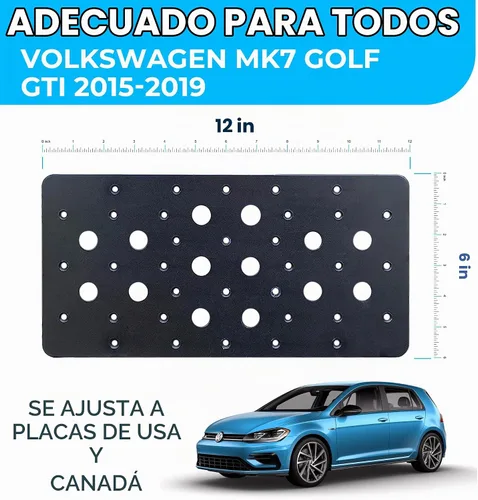 Vista 2 de TrunkNets Inc Soporte para gancho de remolque para parachoques para placa de matrícula para Volkswagen MK7 Golf GTi 2015 2016 2017 2018 2019