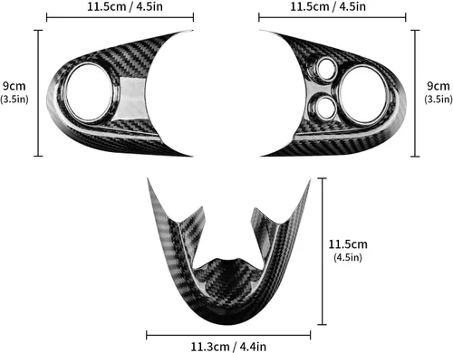 Vista 2 de AIRSPEED Pegatinas de Botón del Volante de Automóvil de Fibra de Carbono para Mini Cooper Clubman F54 F55 F56 F60 Countryman Cabrio F57 Accesorios