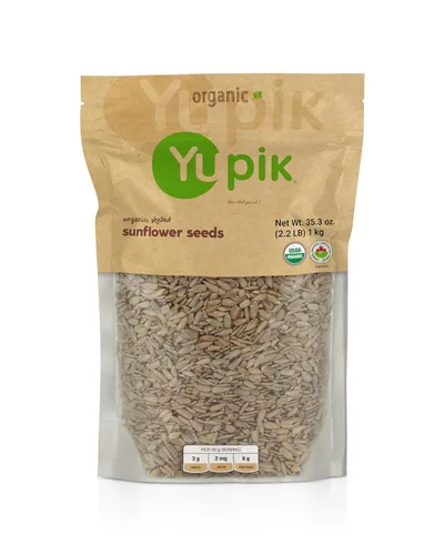 Vista 7 de Yupik Semillas de girasol orgánicas crudas sin cáscara, 2.2 lb (paquete de 2)