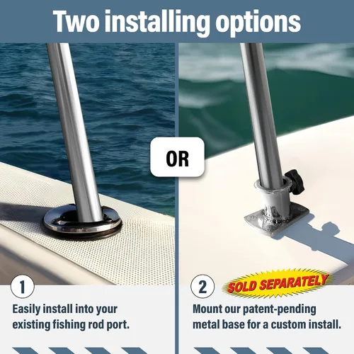 Vista 4 de Extensión universal de sombra en T para toldos Bimini para barcos, toldo de barco, postes telescópicos ajustables, acero inoxidable, cubierta