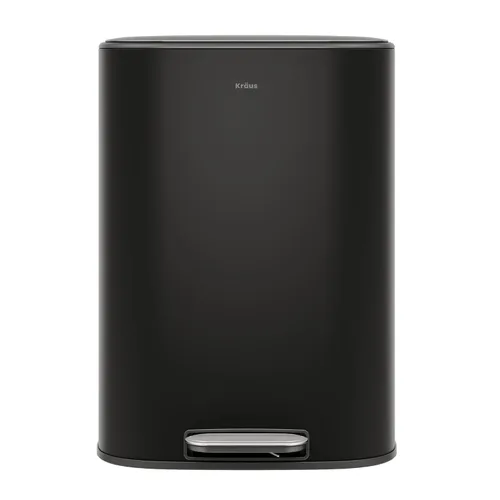 Vista 26 de Kraus GarbagePro Bote de basura rectangular de 13 galones manos libres con sensor de movimiento operado por batería en acabado negro mate con tapa