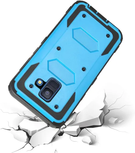 Vista 6 de Asuwish Funda de teléfono para Samsung Galaxy A6, híbrida, resistente, a prueba de golpes, a prueba de caídas, cuerpo completo, resistente