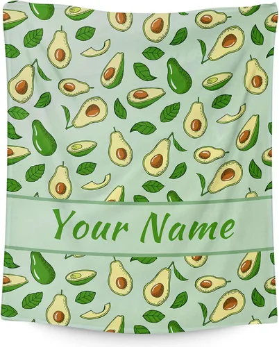 Vista 16 de Manta de aguacate para regalo, 40 x 30 pulgadas, bonita manta para niños, niñas, niños, manta verde suave y mullida para regazo y silla