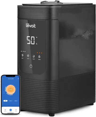 Vista 10 de Levoit LV600HH 6L Warm&Cool Mist Humidifier for Bedroom Large Room Home Negro