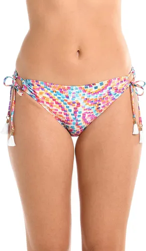 Vista 13 de La Blanca Parte inferior de bikini hipster con lazo lateral para mujer Negro/ Luces de la ciudad