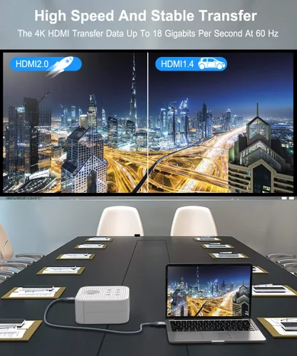 Vista 2 de AkoaDa Cable HDMI 4K de 15 pies, cable de juegos de alta velocidad 2.0 de 18 Gbps 4K a 60 Hz HDR, 2K, ARC 3D compatible con PS5/4, TV UHD
