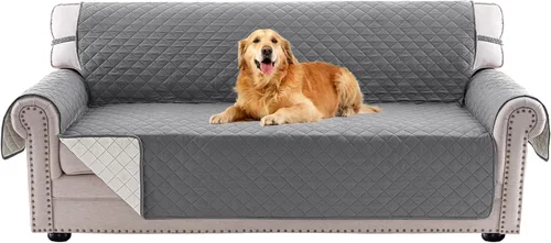 Vista 23 de PrinceDeco Funda de sofá para perros, lavable y reversible, apta para mascotas, resistente al agua, protector de muebles con correas elásticas