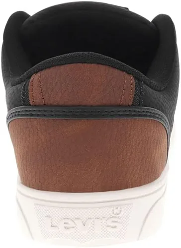 Vista 3 de Levi's Jeffrey Waxed NB - Tenis casuales para hombre, NegroBronceado