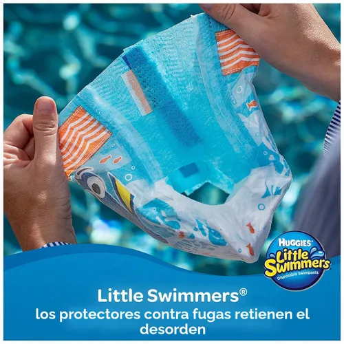 Vista 3 de Huggies Little Swimmers - Pantalones de natación desechables, S (15-34 libras), 12