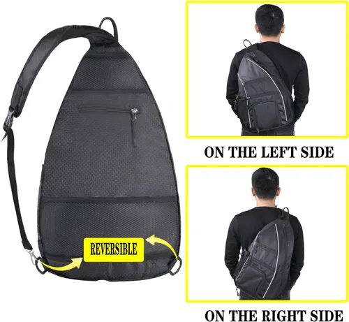Vista 5 de Bolsa de pickleball – Bolsas de pickleball para mujeres y hombres – Mochila de pickleball – Estuche de viaje de pickleball para raqueta de tenis