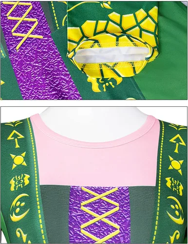 Vista 2 de Disfraz de bruja de Halloween para niñas con capa Winifred Mary Sarah Sanderson Sisters Dress Set